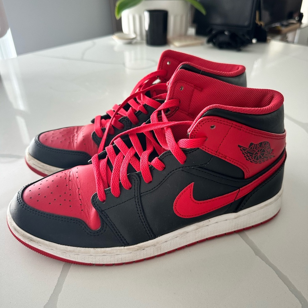 Nike Air Jordan Black and Red High-Top Sneakers